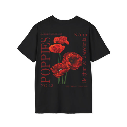 No.13 Poppies Art Print Unisex Softstyle T-Shirt