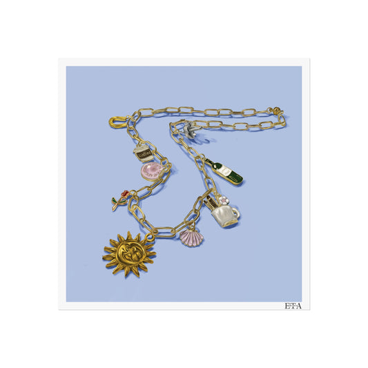 Charm Necklace Square Fine Art Print