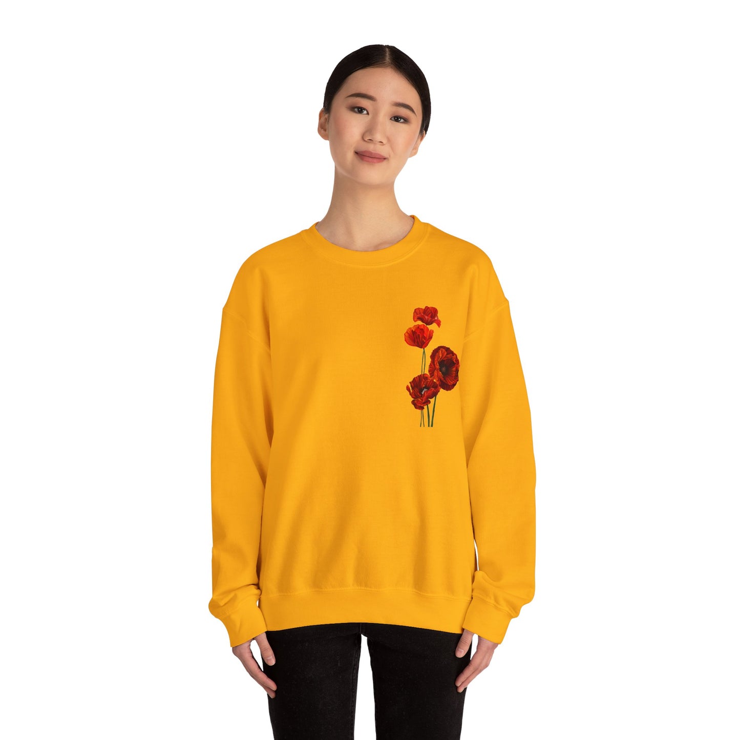 No. 13 Poppies Unisex Heavy Blend™ Crewneck Sweatshirt