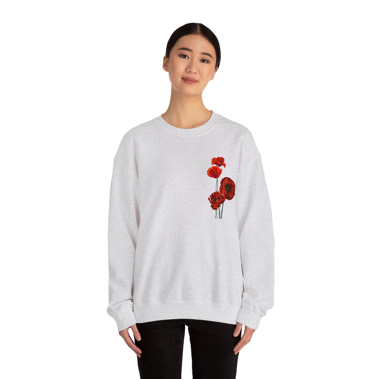 No. 13 Poppies Unisex Heavy Blend™ Crewneck Sweatshirt