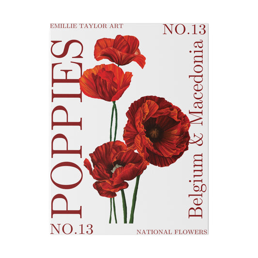 No.13 Poppies Art Print Matte Stretched Canvas