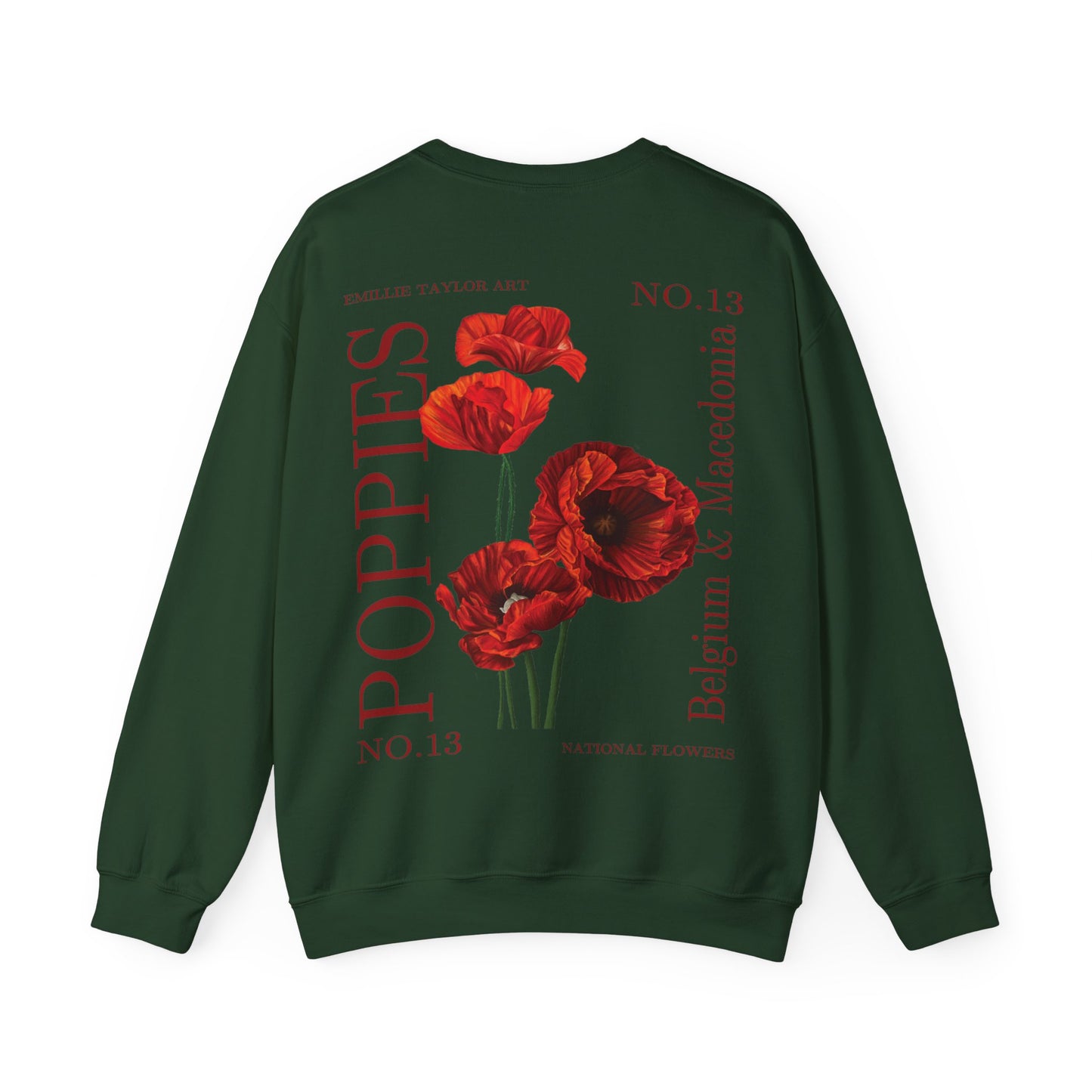 No. 13 Poppies Unisex Heavy Blend™ Crewneck Sweatshirt