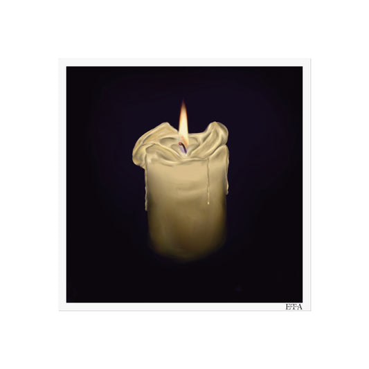 Candle Light Square Fine Art Print