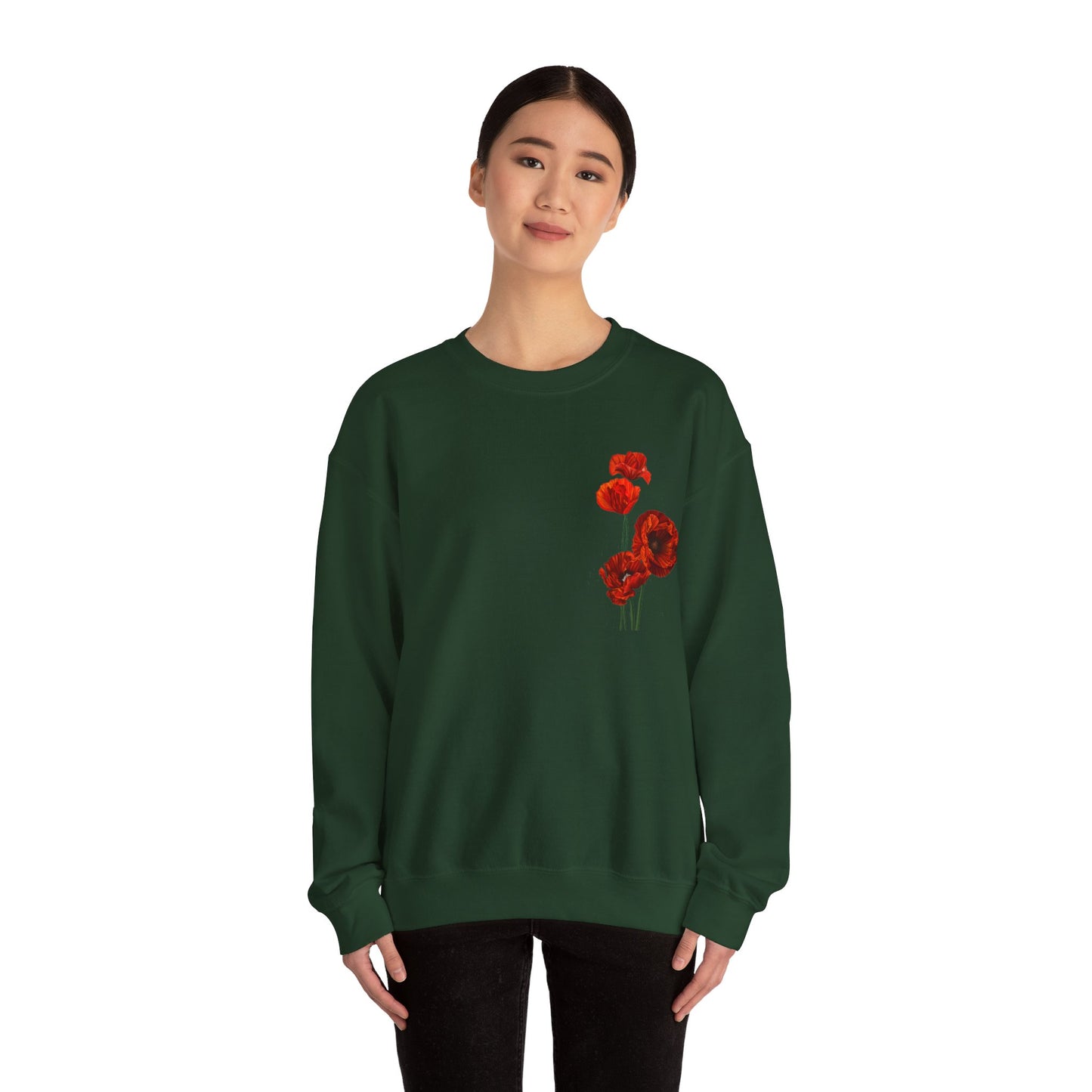 No. 13 Poppies Unisex Heavy Blend™ Crewneck Sweatshirt