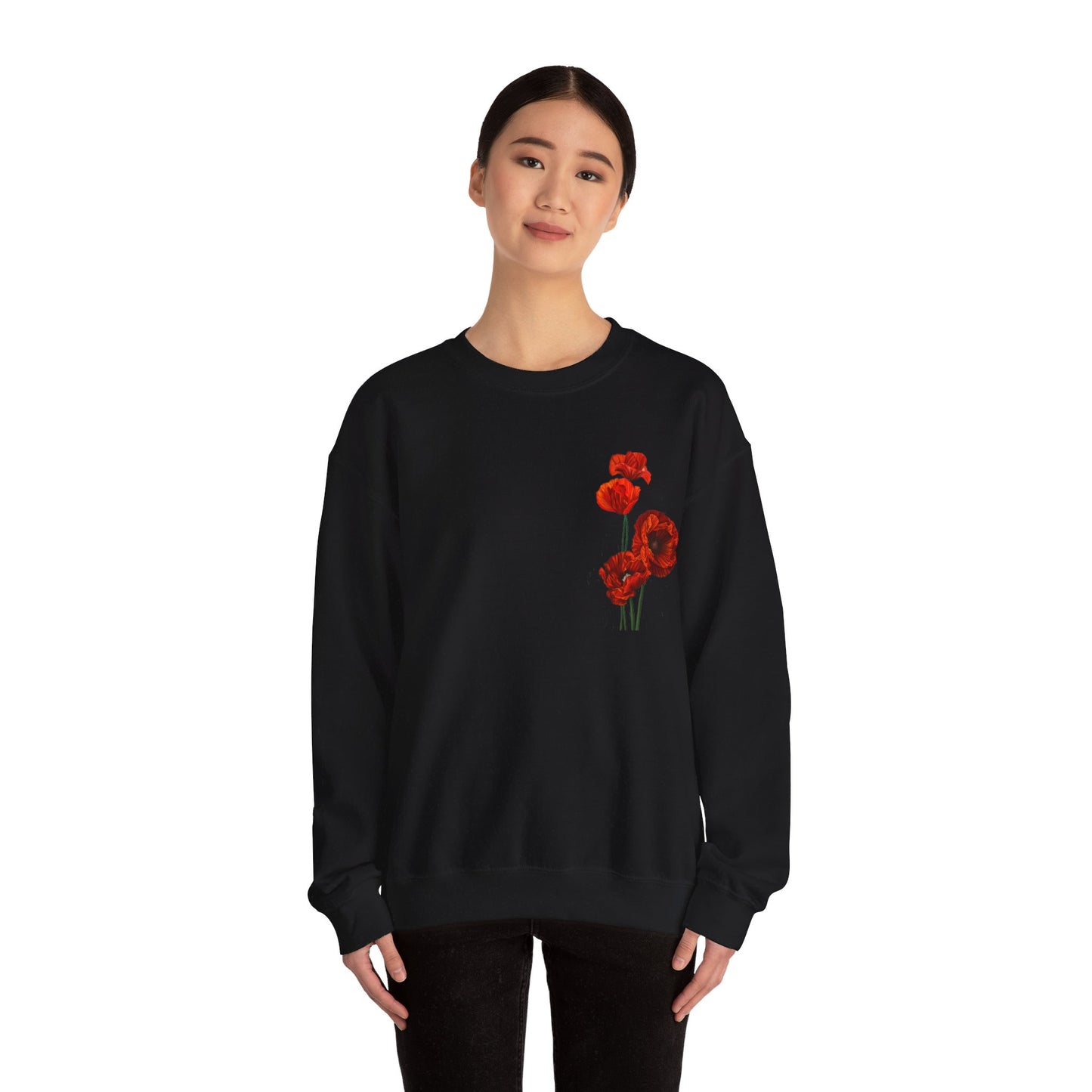 No. 13 Poppies Unisex Heavy Blend™ Crewneck Sweatshirt