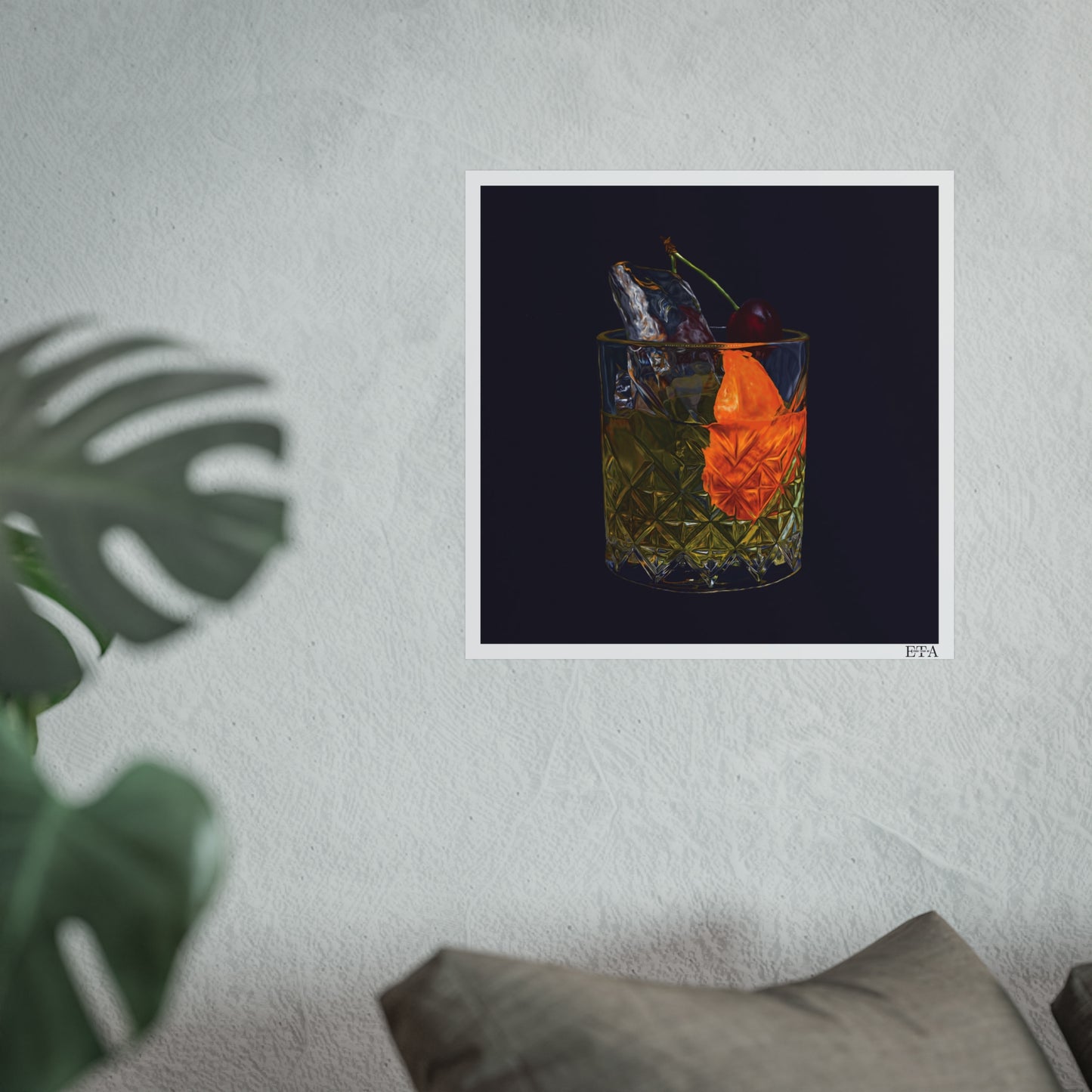 Cozy Cocktail Square Fine Art Print