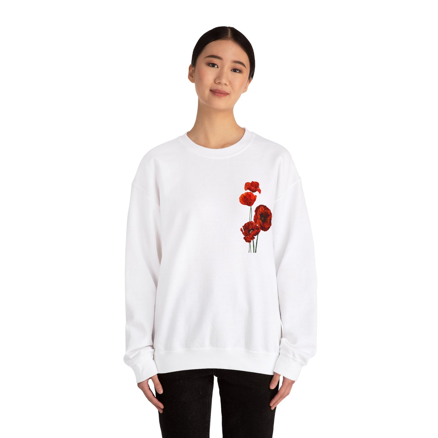 No. 13 Poppies Unisex Heavy Blend™ Crewneck Sweatshirt