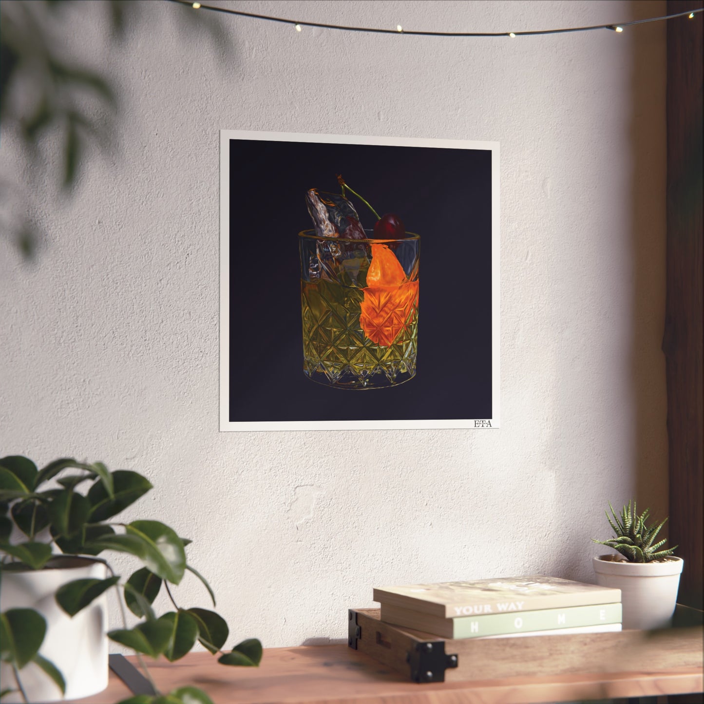 Cozy Cocktail Square Fine Art Print