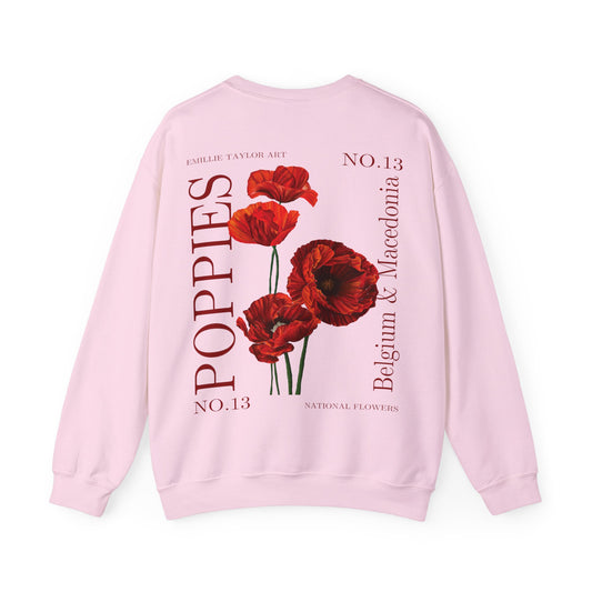 No. 13 Poppies Unisex Heavy Blend™ Crewneck Sweatshirt