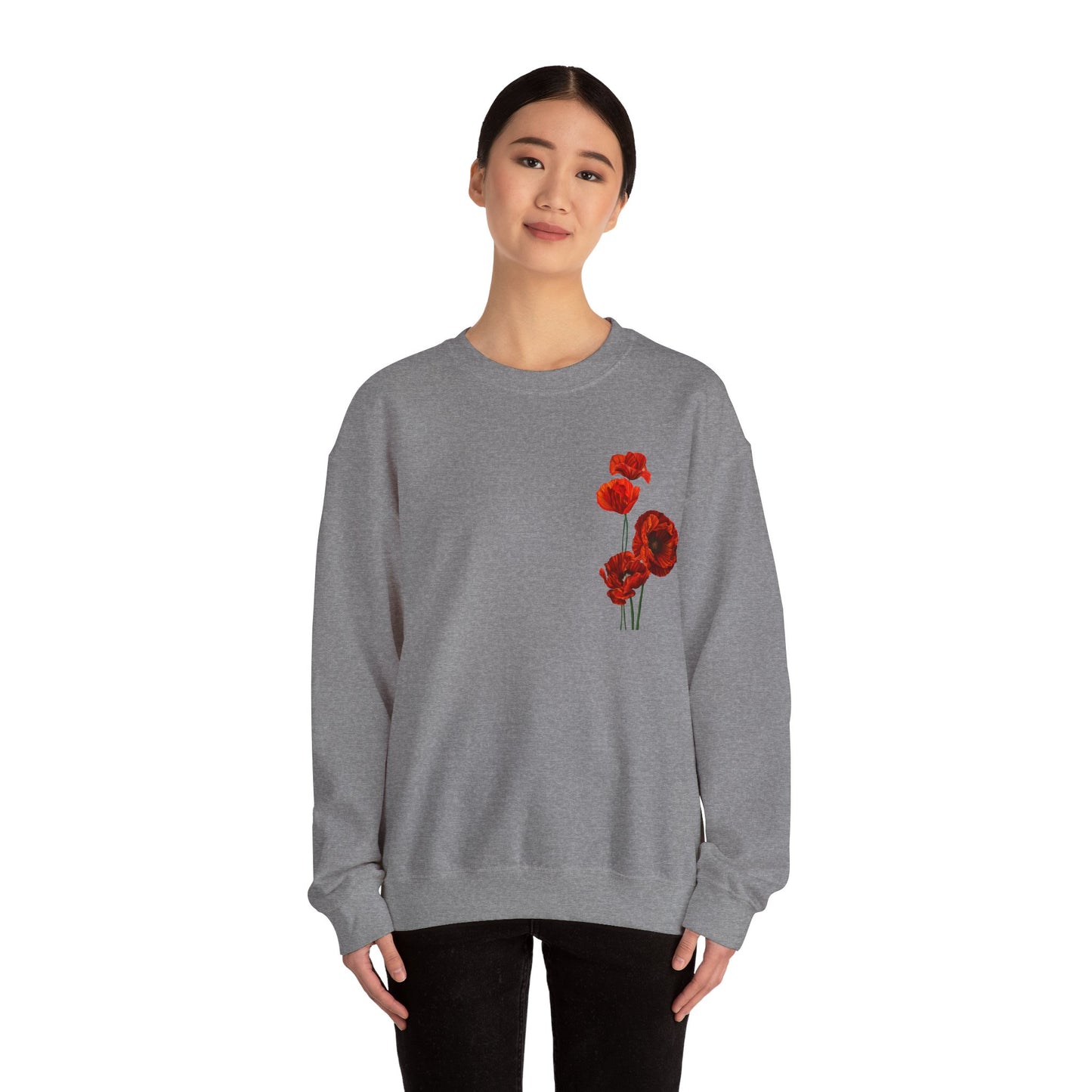 No. 13 Poppies Unisex Heavy Blend™ Crewneck Sweatshirt