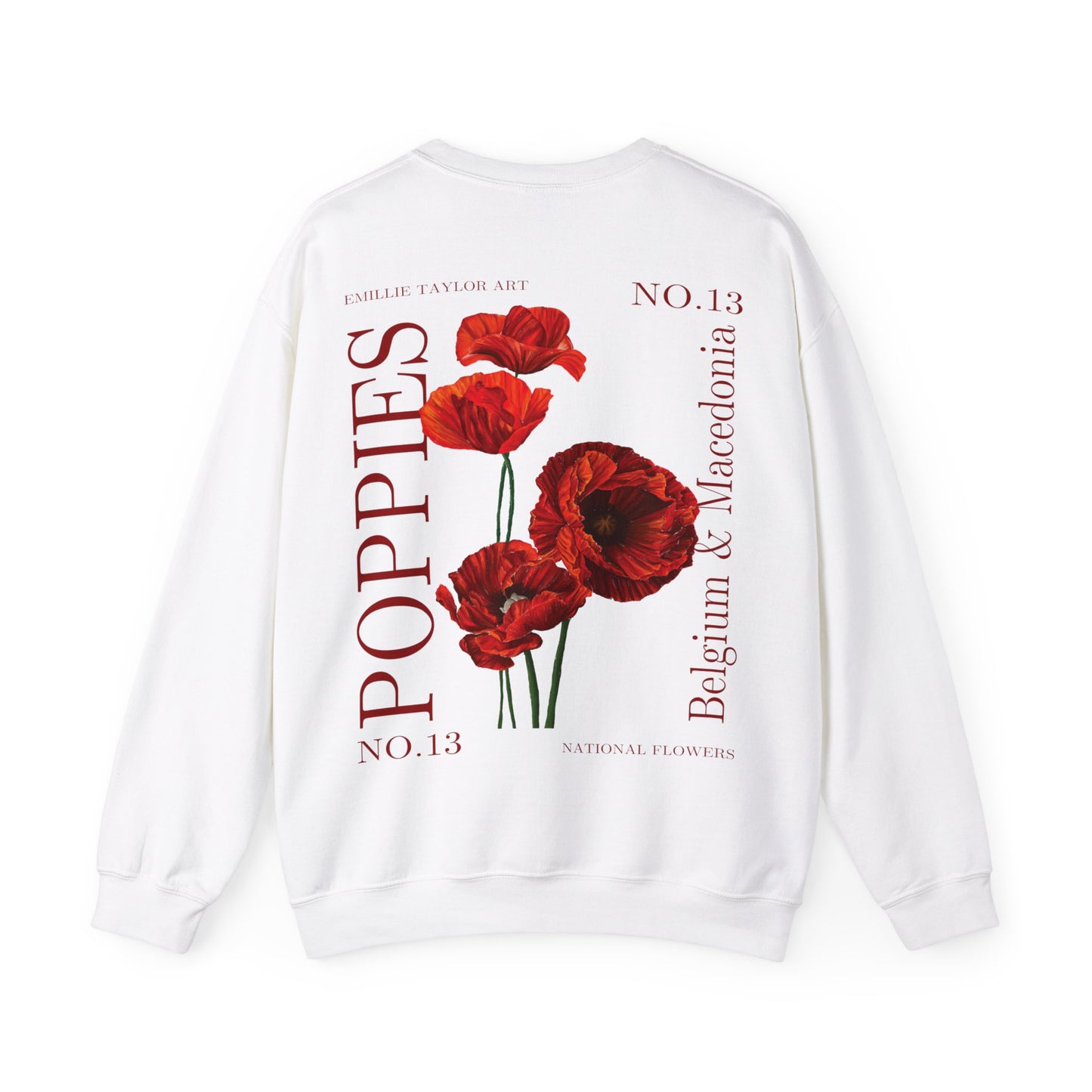 No. 13 Poppies Unisex Heavy Blend™ Crewneck Sweatshirt