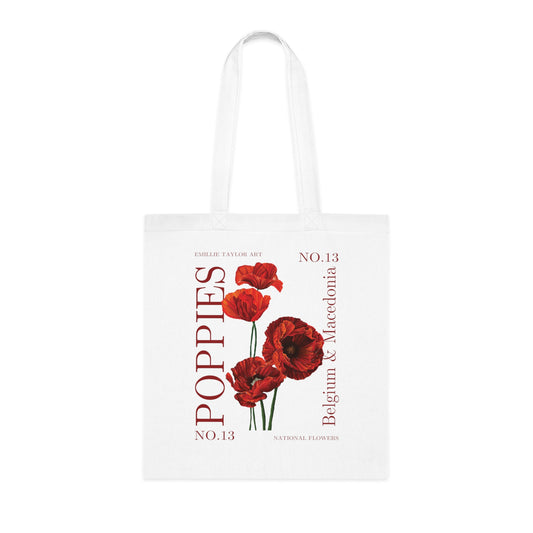 No. 13 Poppies Cotton Tote