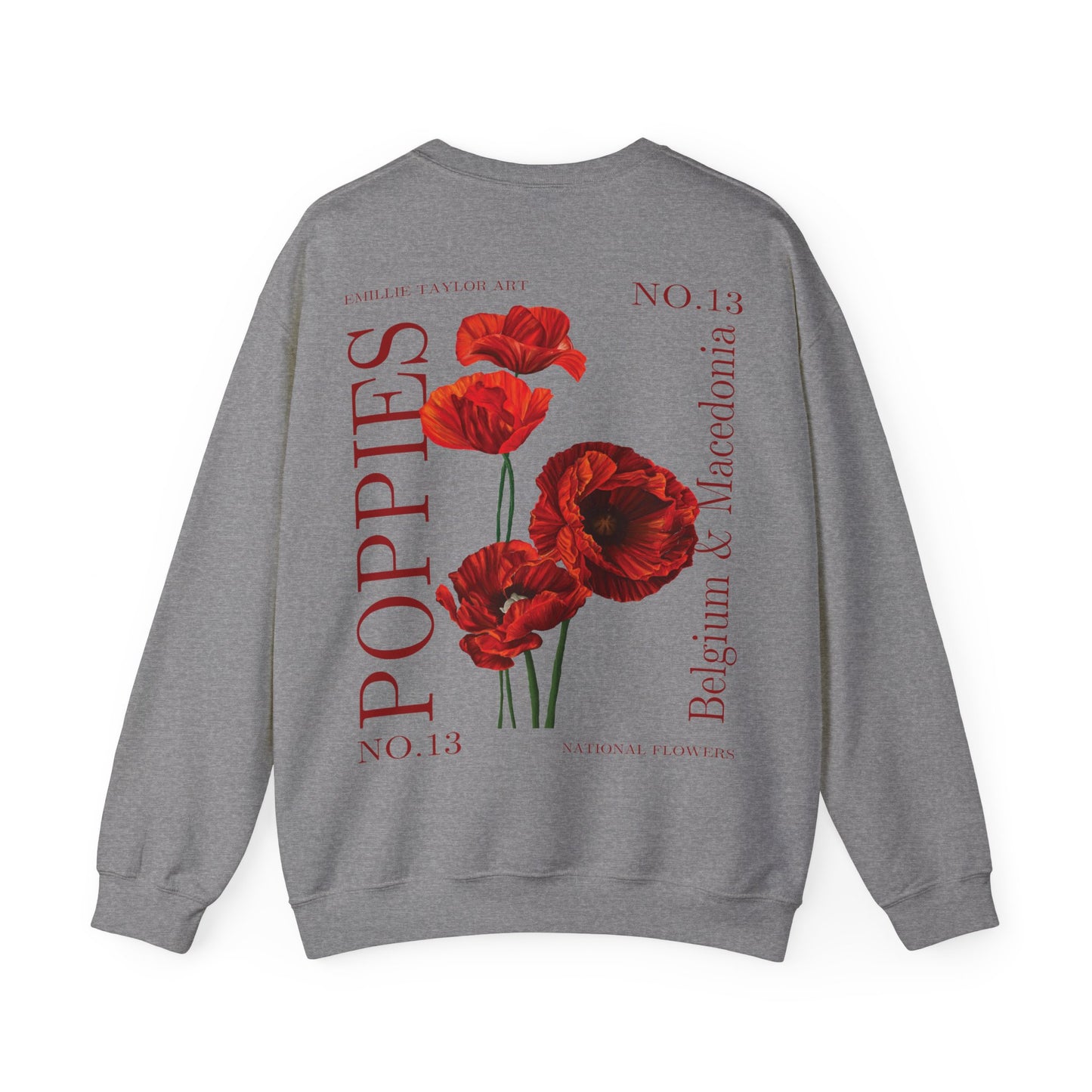 No. 13 Poppies Unisex Heavy Blend™ Crewneck Sweatshirt