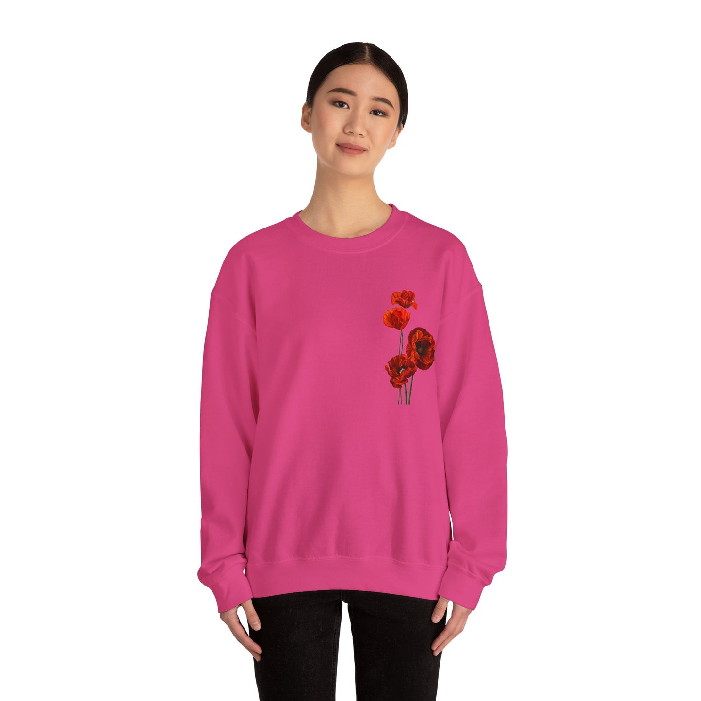 No. 13 Poppies Unisex Heavy Blend™ Crewneck Sweatshirt